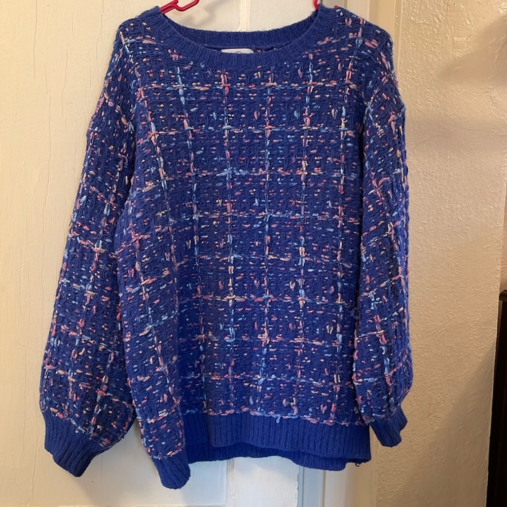 Colorful chunky sweater